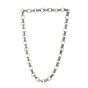 Silver & 18K Gold Mixed Link Cable Chain