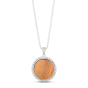 Silver & 18K Prosecco Tigers Eye Medallion