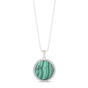 Silver & 18K Prosecco Malachite Medallion