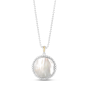 Silver & 18K Prosecco MOP Medallion