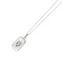 Silver & 18K Gold Panther Medallion Tag