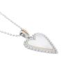 Silver & 18K Prosecco Mother of Pearl Heart Pendant