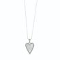 Silver & 18K Prosecco Mother of Pearl Heart Pendant