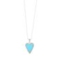 Silver & 18K Popcorn Turquoise Heart Pendant