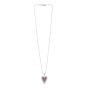 Silver & 18K Prosecco Rhodolite Heart Pendant