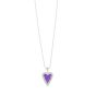 Silver & 18K Prosecco Rhodolite Heart Pendant
