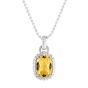 Sterling Silver & 18K Gold Large Gemstone Pendant