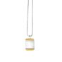 Sterling Silver, 18K Gold Tag Necklace