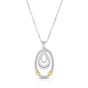 Sterling Silver & 18K Gold Abbraccio Oval Necklace