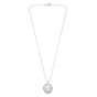 Silver & 18K Gold Mother of Pearl Prosecco Netted Medallion