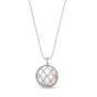 Silver & 18K Gold Mother of Pearl Prosecco Netted Medallion