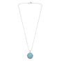 Silver & 18K Gold Turquoise Prosecco Netted Medallion