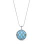 Silver & 18K Gold Turquoise Prosecco Netted Medallion