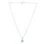 18K Gold & Silver Blue Topaz Drop Prosecco Pendant