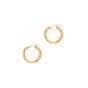 14K Gold 4x25mm Hoops