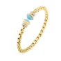 14K Gold Diamond Venetian Link Bangle