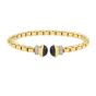 14K Gold Diamond Venetian Link Bangle