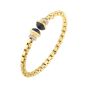 14K Gold Diamond Venetian Link Bangle