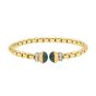 14K Gold Diamond Venetian Link Bangle