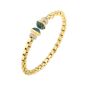 14K Gold Diamond Venetian Link Bangle