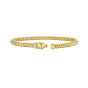 14K Diamond Panther Tubogas Cuff