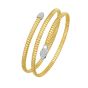 14K Diamond Snake Tubogas Bangle