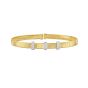 14K .11ct Diamond Station Cuff