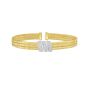 14K .21ct Diamond Omega Triple Cuff