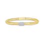 14K Diamond Oval Stretch Mesh Bracelet