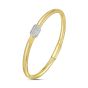 14K Diamond Oval Stretch Mesh Bracelet