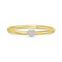 14K Diamond Heart Stretch Mesh Bracelet