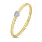 14K Diamond Heart Stretch Mesh Bracelet