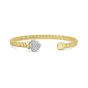 14K Diamond Heart Tubogas Cuff