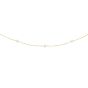 14K Gold Pearl Station Necklace