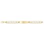 14K 11mm Pave Curb ID Bracelet
