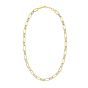 14K Two-tone Diamante Paperclip Chain
