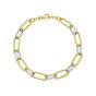 14K Two-tone Diamante Paperclip Chain