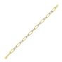 14K Two-tone Diamante Paperclip Chain