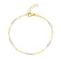 14K Two Tone Oval & Paperclip Link Bracelet