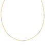 14K Two Tone Oval & Paperclip Link Necklace