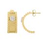 14K Pallina Diamond Half Moon Earrings