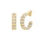 14K Gold Pallina Bead TT Hoops