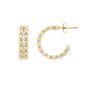 14K Gold Pallina Bead TT Hoops