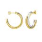 14K Interlocking Trinity C-Hoops