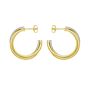 14K Interlocking Trinity C-Hoops