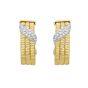 14K .33ct Diamond Omega Hoops