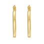 14K Two Tone Pave Hoop Earrings