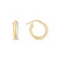 14K Two-tone Double Round Hoops