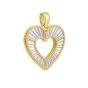 14K Two Tone Open Heart Charm