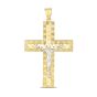 14K Two-tone Cross Pendant